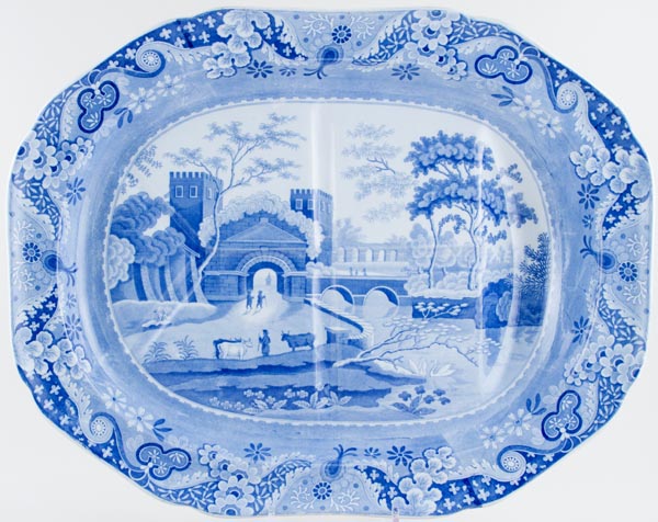 Meat Dish or Platter with tree and well c1820